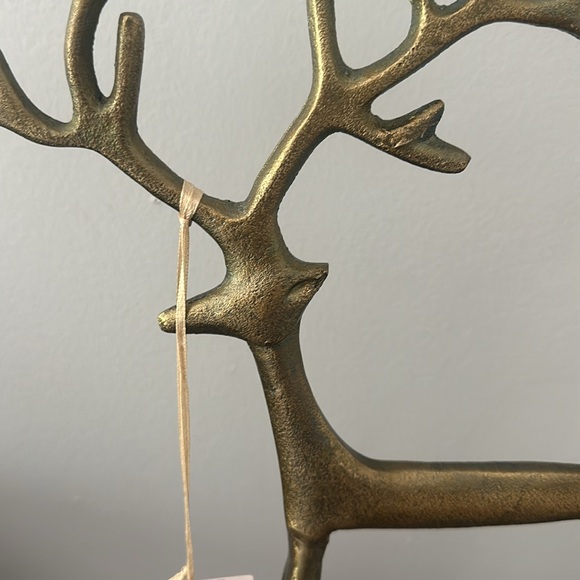 COPY - 34th & Pine Christmas Reindeer Brass Gold Tone Pottery Barn Style NEW - Picture 3 of 6